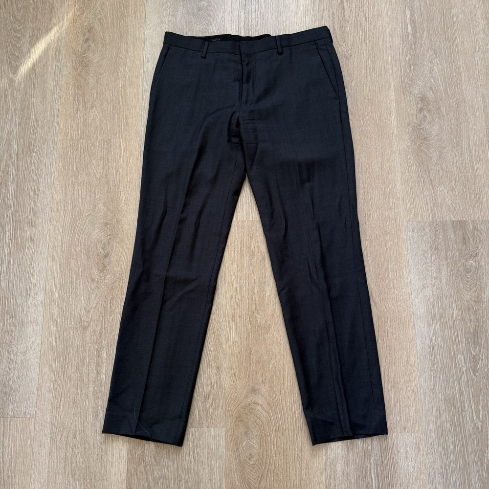 J.Crew Ludlow Slim Fit Pants Mens 34x32 Charcoal  Tollegno 1900 Wool‎ Italy